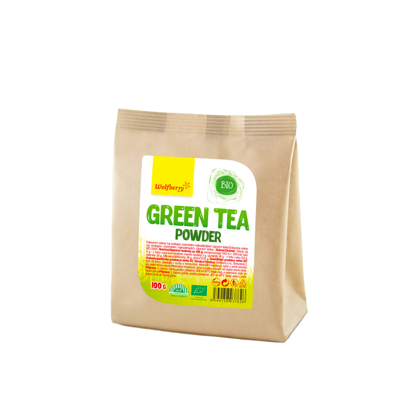 Čaj Green tea powder BIO - zelený sypaný čaj 100g Wolfberry