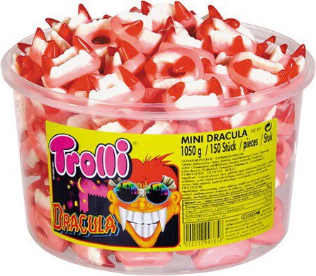Trolli Mini Dracula - želé bonbony dóza 1200g