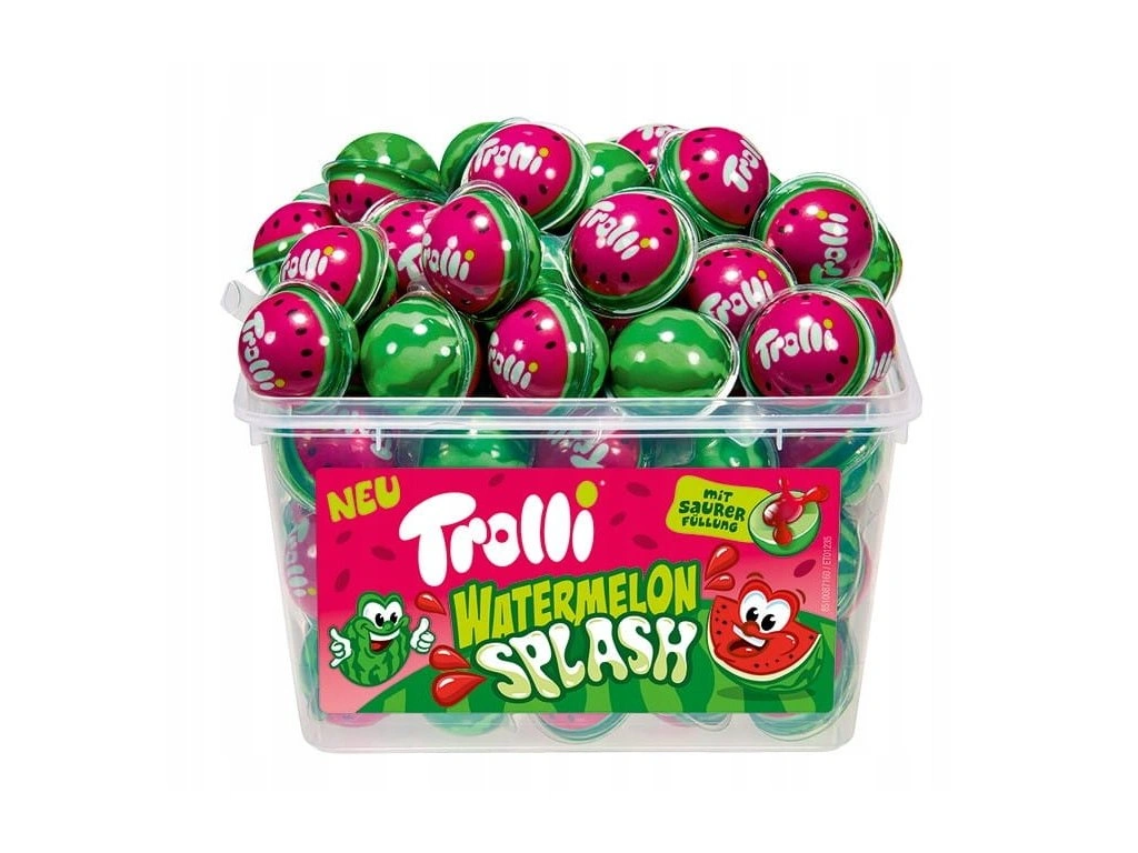 Trolli Watermelon Splash - želé melouny s kyselou náplní 1128g