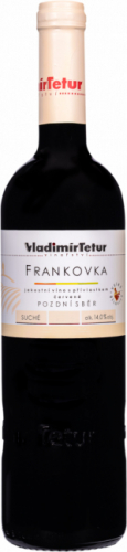 Vinařství Tetur Rodinné vinařství Vladimír Tetur Frankovka pozdní sběr 0,75l