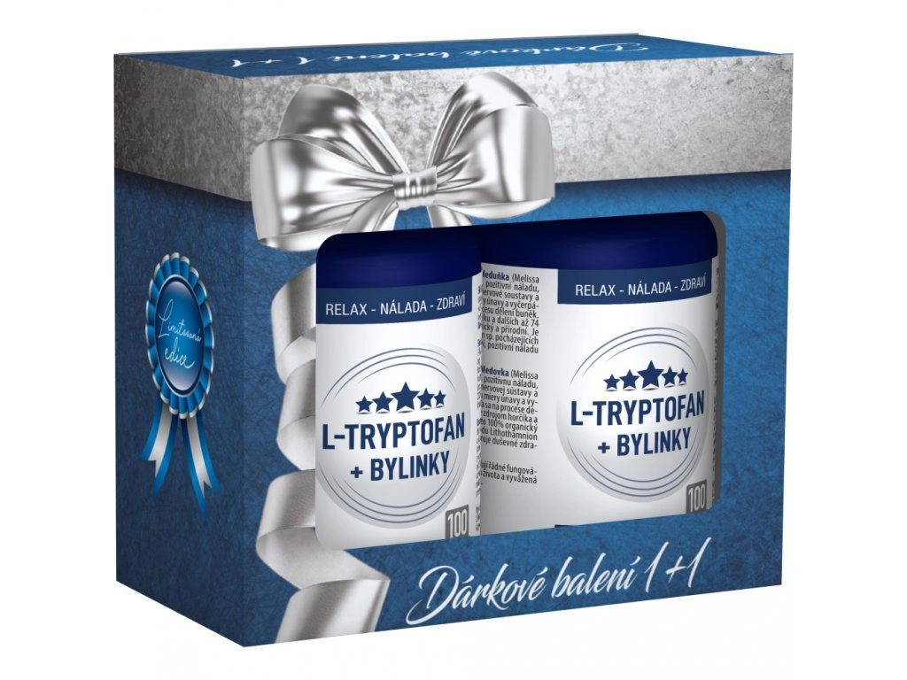 Pharma activ L-Tryptofan + bylinky tobolky 100+100 dárkové balení 1+1
