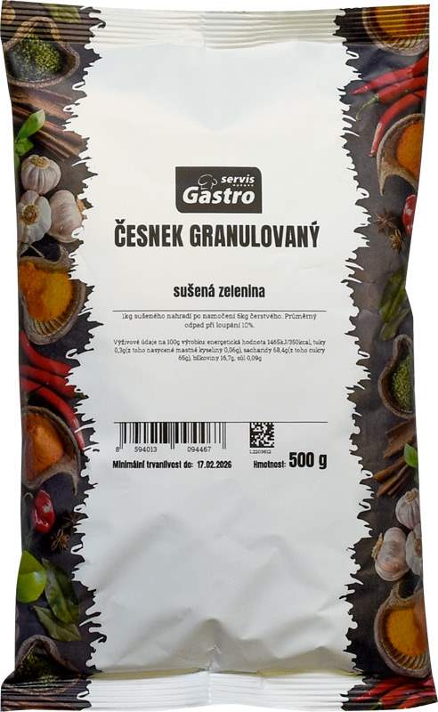 Koření česnek granulovaný 0,5 kg Drana