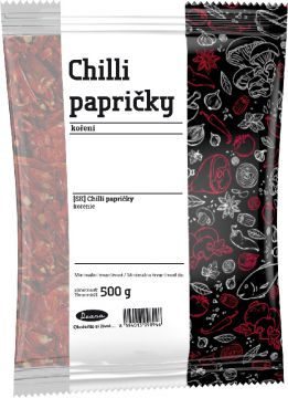 Koření Chilli papričky celé 0,5 Kg Drana