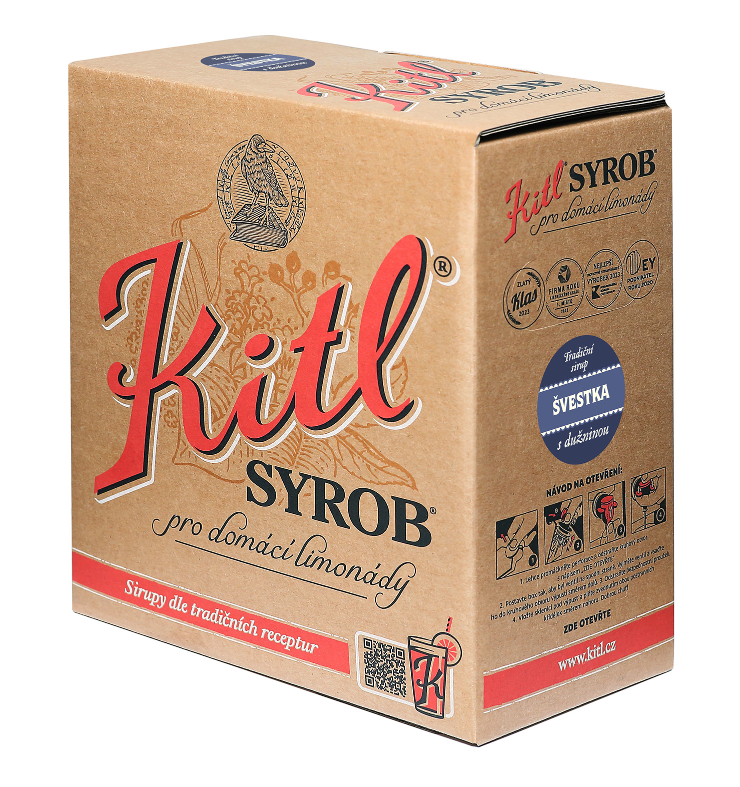 Syrob Švestka - švestkový sirup 5l Kitl - velké balení