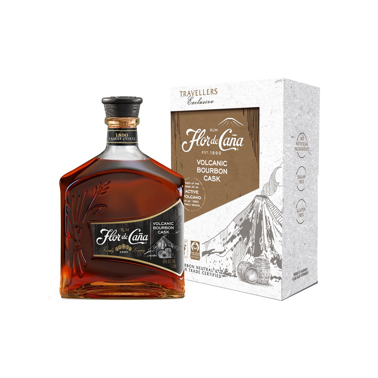 Flor de Cana Bourbon 1L 40% GB