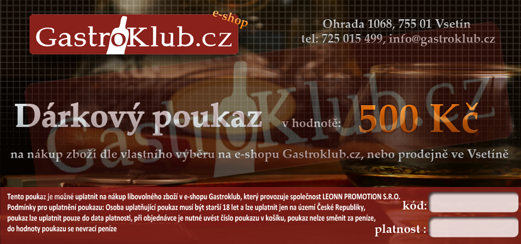 Dárkový Poukaz - 500 Kč