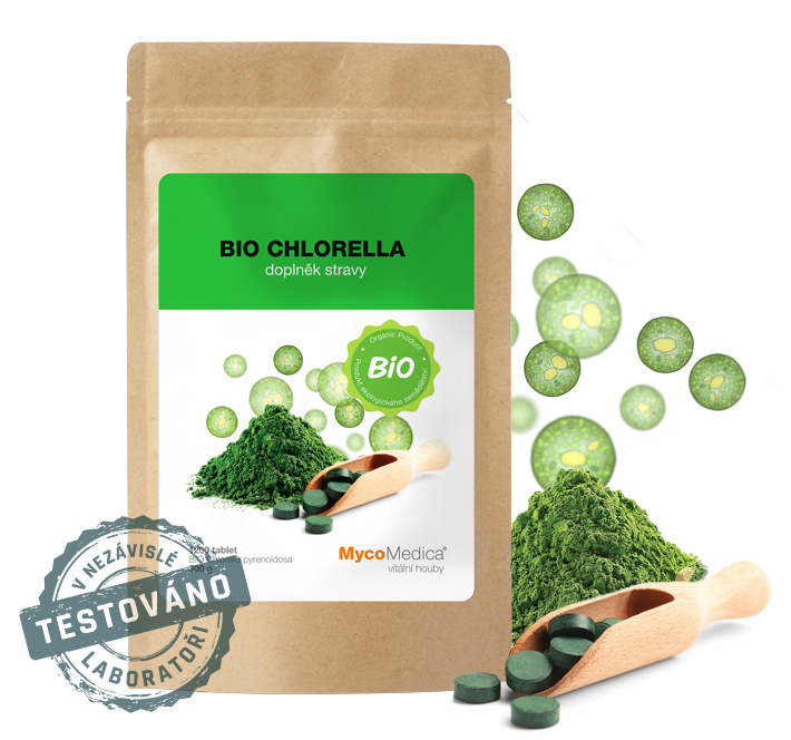 Prášek BIO Chlorella tablety 100g Mycomedica