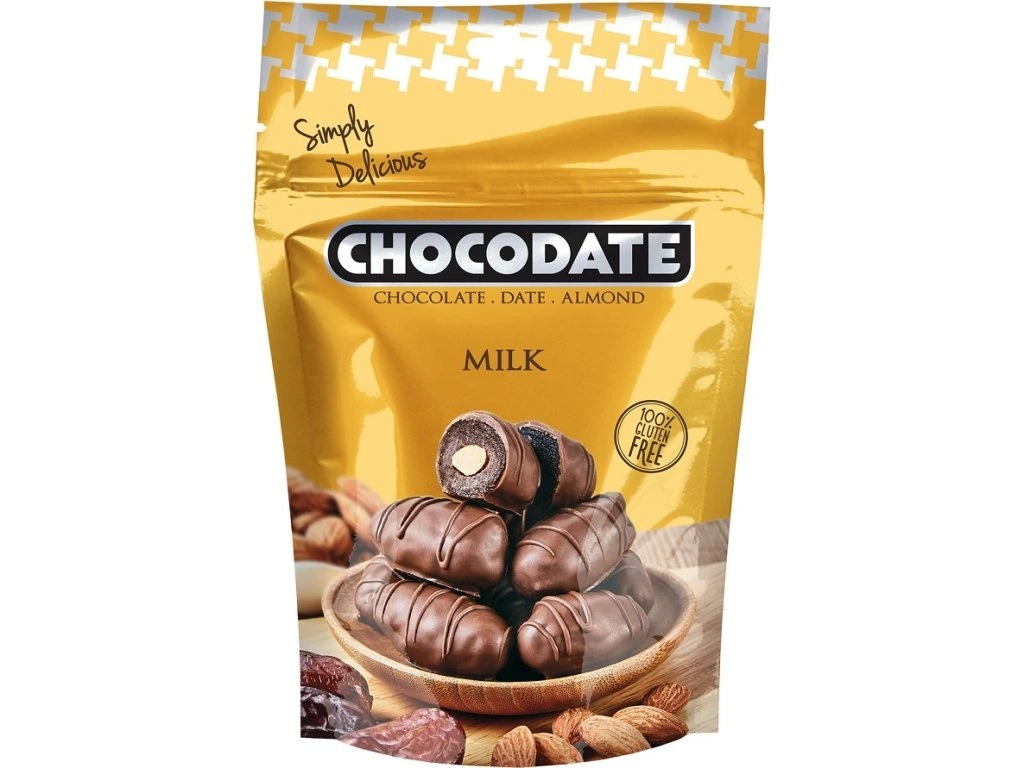 Chocodate - čokodatle s mandlí v méčné čokoládě 90 g