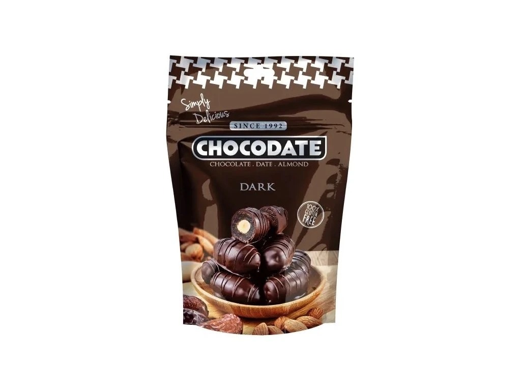 Chocodate - čokodatle s mandlí v hořké čokoládě 90 g