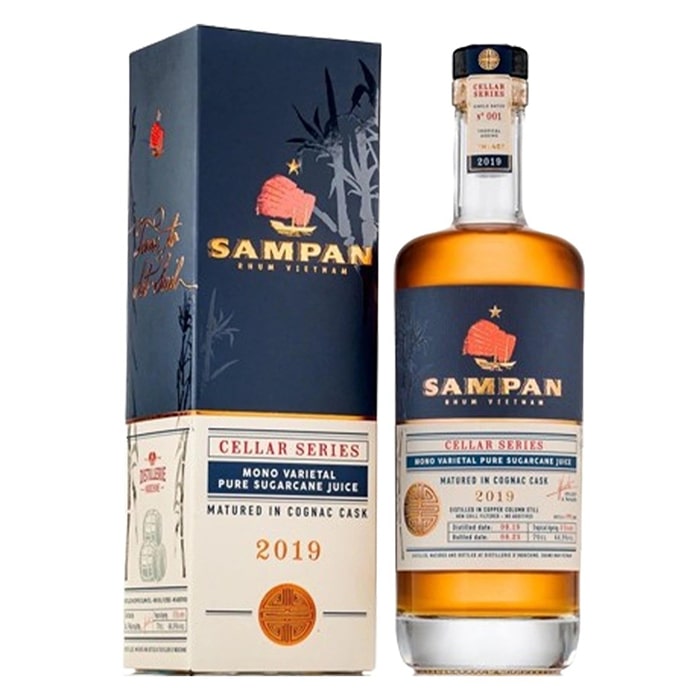 RUM SAMPAN cognac cask 44,9% 0,7l (holá láhev)