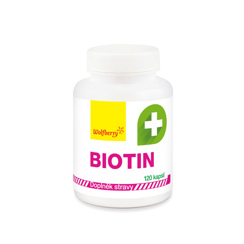 Biotin kapsle 120 ks Wolfberry