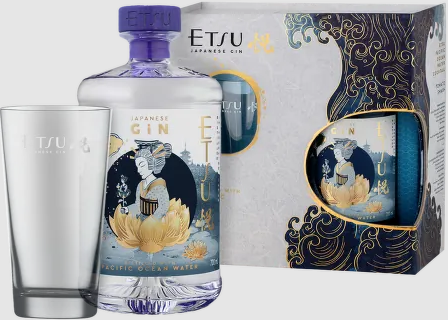 Etsu Pacific Ocean Water Japanese Gin 43% 0,7 dárkový box se sklenicí