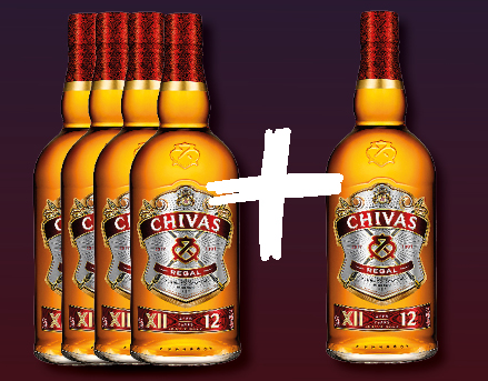4x Chivas 12y 1l + Chivas Regal 12y 1l 40%