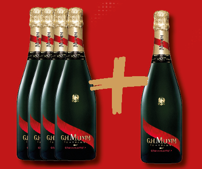 4+1 Mumm Cordon Rouge 0,75l 12%