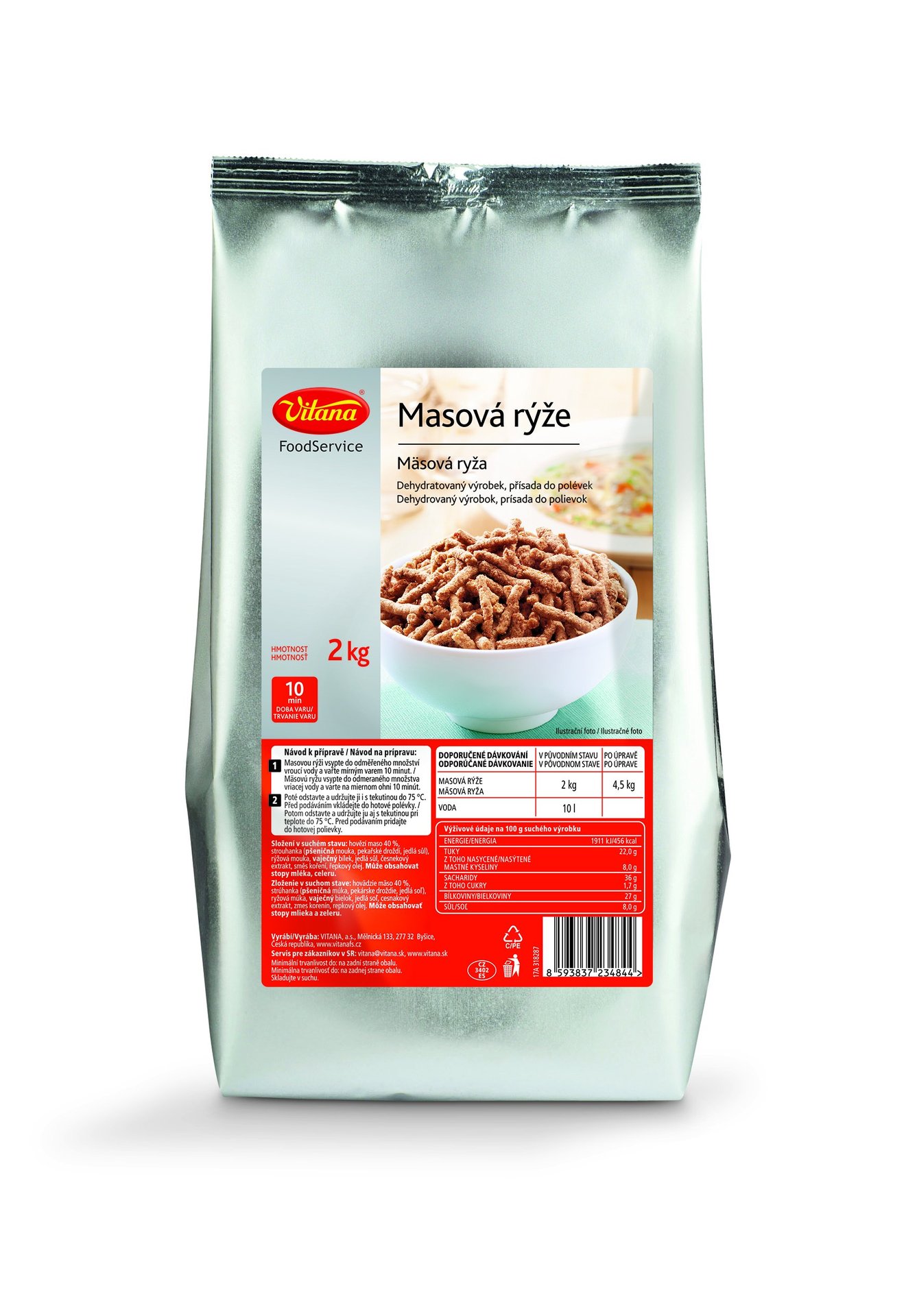 Vitana Masová rýže 2kg Vitana-Minimalní Trvanlivost 2.9.2025