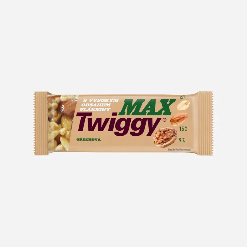 Twiggy MAX tyčinka s arašídami a vlašskými ořechy 35g