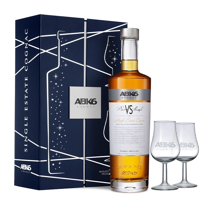 ABK6 VS Pure Cognac + 2 skleničky, dárková kazeta, 40%, 0,7l