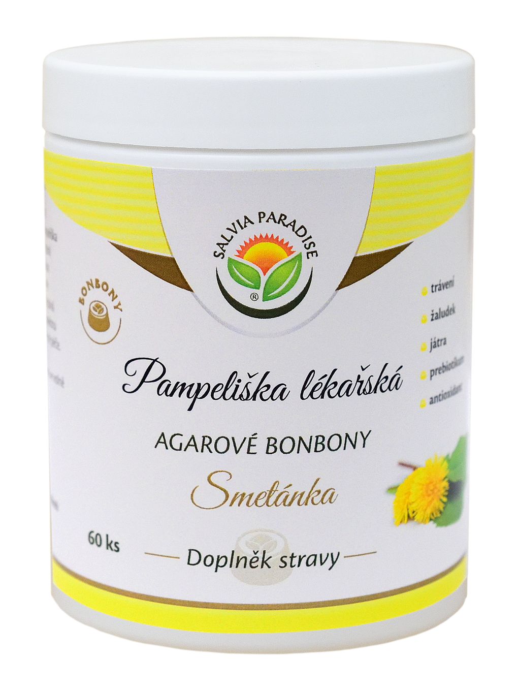 Pampeliška lékařská agarové bonbony 60 ks Salvia Paradise