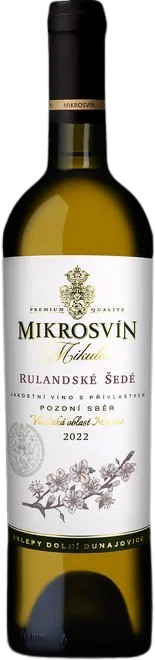 Rulandské šedé pozdní sběr 2022/23 0,75l Vinařství Mikrosvín