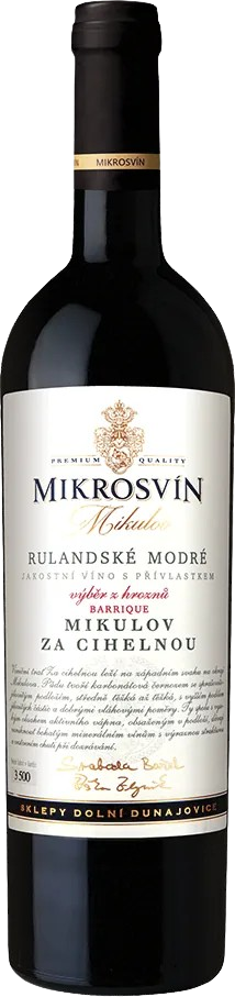 Rulandské Modré, výběr z hroznů 