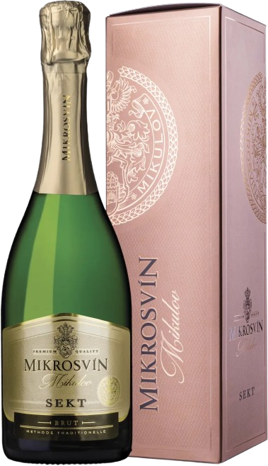 Sekt Brut 2019 0,75l Vinařství Mikrosvín (dárkový box)