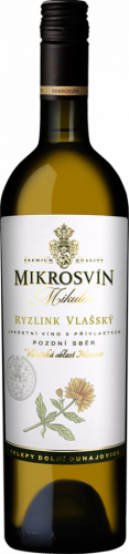 Mikrosvín Mikulov Ryzlink vlašský flower line 2024 12% 0,75l pozdní sběr Vinařství Mikrosvín