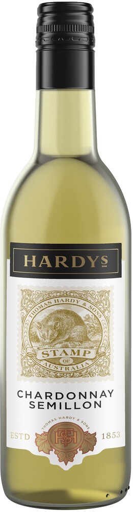 Hardys Stamp Semillon Chardonnay - bílé suché víno 13% 0,1875 l