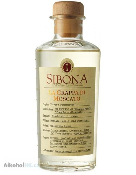 Grappa Sibona Moscato 42% 0,5 l (holá láhev)