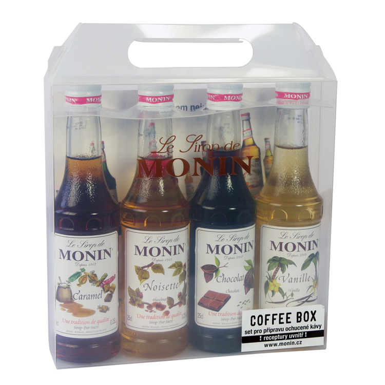 Dárkový coffee box Monin 4x250ml