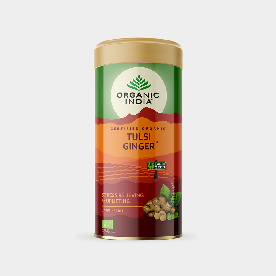 BIO Čaj Tulsi Ginger - bazalka a zázvor sypaný 100g Organic India