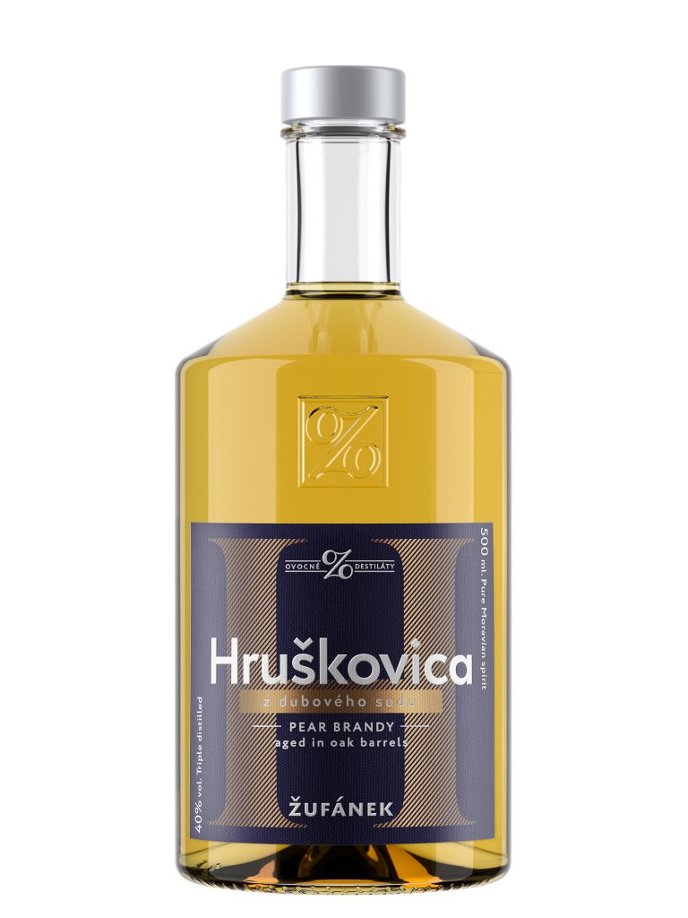 Hruškovica z dubového sudu Žufánek 0,5l 40%