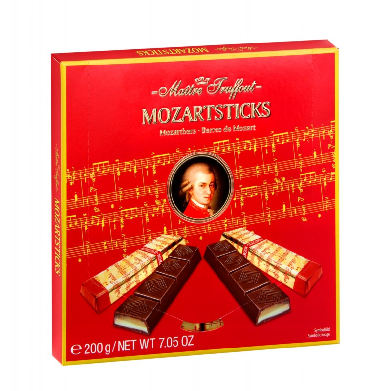 Maitre Truffout Mozartovy tyčinky plněné pistáciovým krémem
