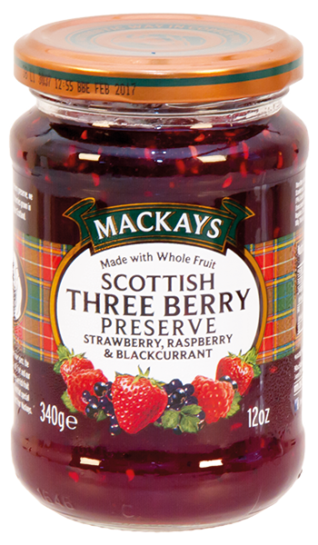 Mackays Scottish Three Berry Preserve 340g