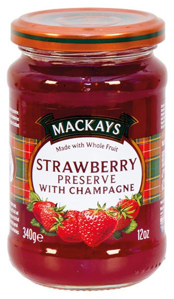Mackays Strawberry Preserve With Champagne 340 g Mackays Strawberry Preserve With Champagne 340 g