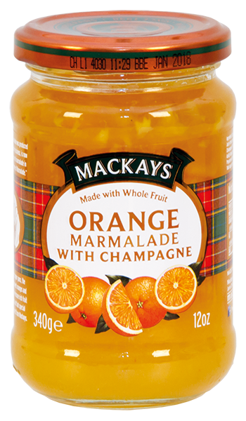 Orange Marmalade with Champagne - Pomerančová zavařenina se šampaňským vínem 340g Mackays