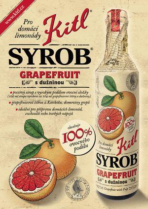 Syrob Grapefruit - grepový sirup 0,5l Kitl