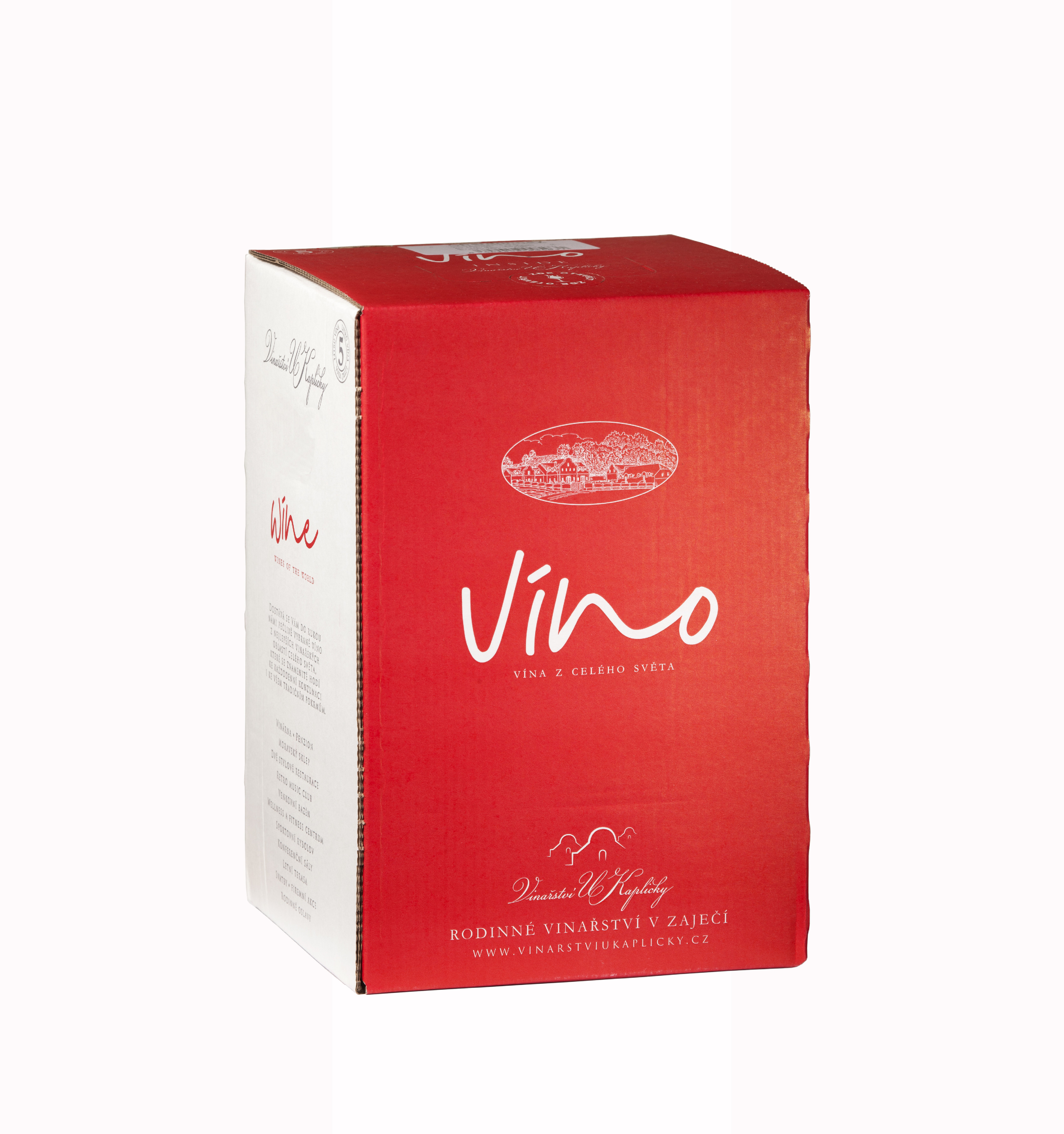 Bag in box Chardonnay víno bílé polosladké 5 l Vinařství U Kapličky