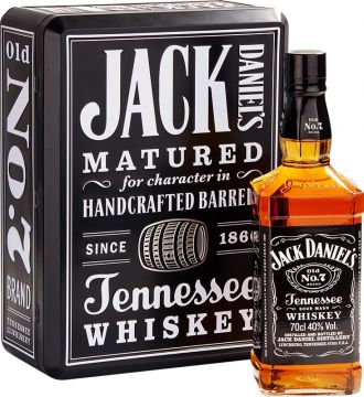 Jack Daniels 40% 0,7 l (dárkové balení 1 sklenička)