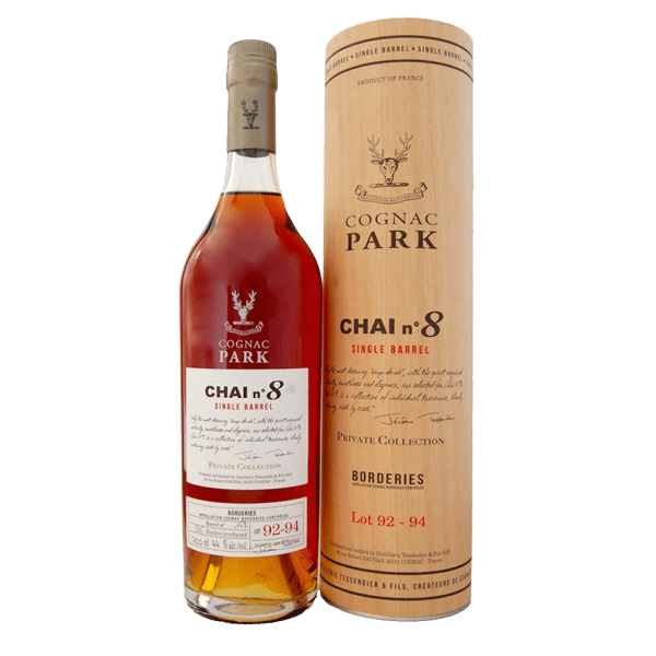 Cognac PARK Chia 8 Borderies Tessendier 43% 0,7 l (tuba)