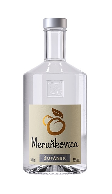 Žufánek Meruňkovica 45% 0,5 l (holá láhev)