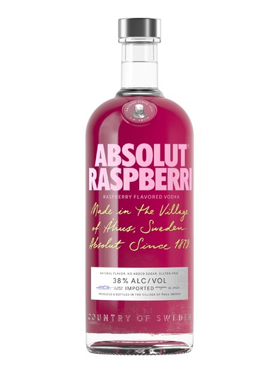 Vodka Absolut raspberri 40% 1 l (holá láhev)