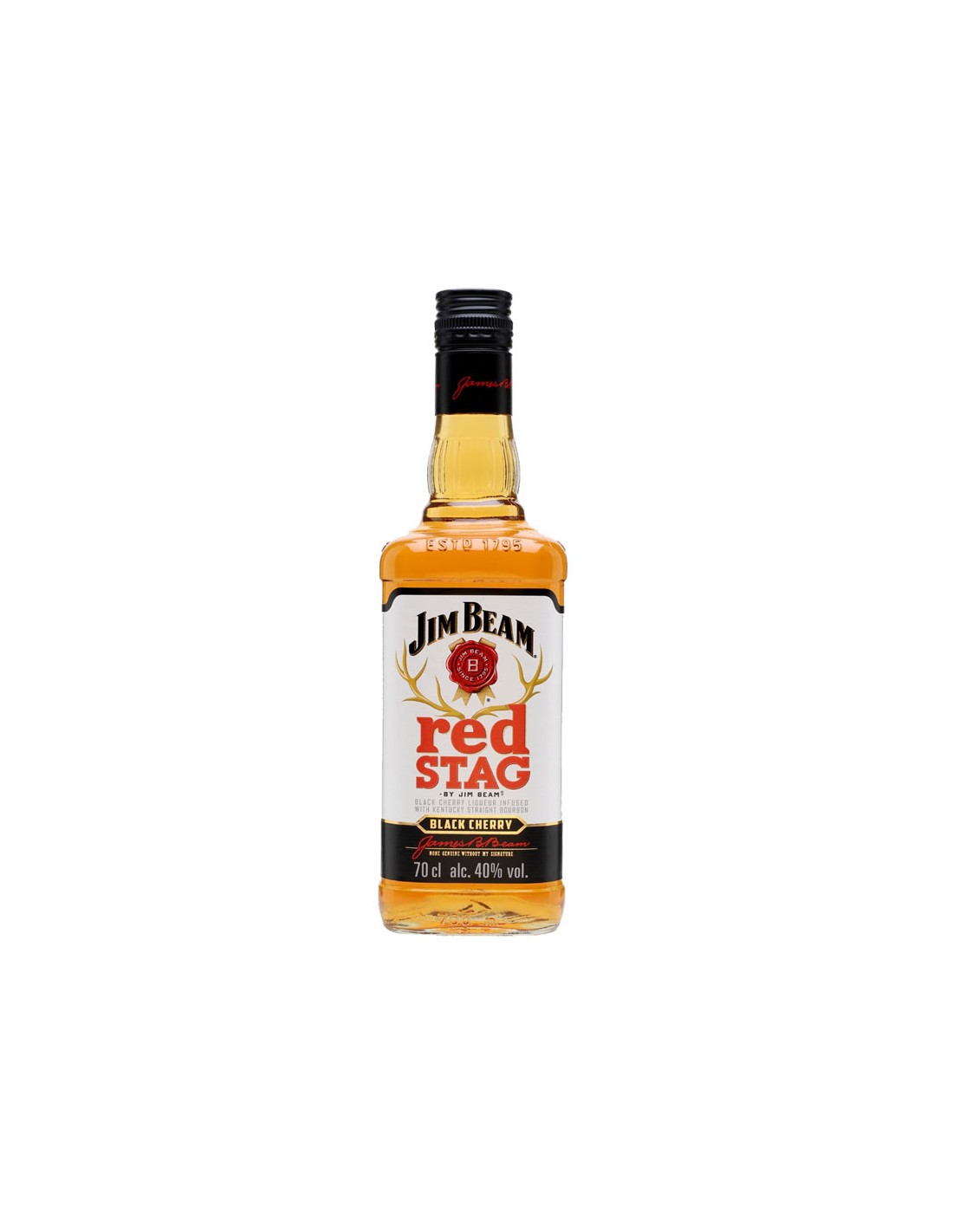 Jim Beam Bourbon Red Stag Black Cherry 40% 0,7 l (holá láhev)