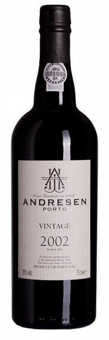 Portské víno J.H. Andresen Vintage 2002 Port 20% 0,75l (holá láhev)