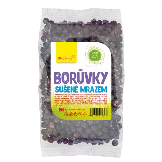 Borůvky sušené mrazem 100 g Wolfberry