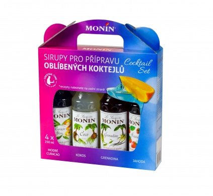 Monin Cocktail box 4 x 0,25 l - koktejlový box velký