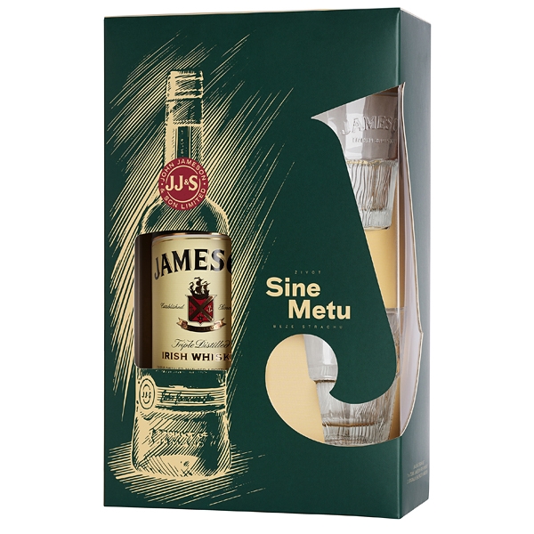 Whiskey Jameson 40% 0,7 l (dárkové balení 2 skleničky)