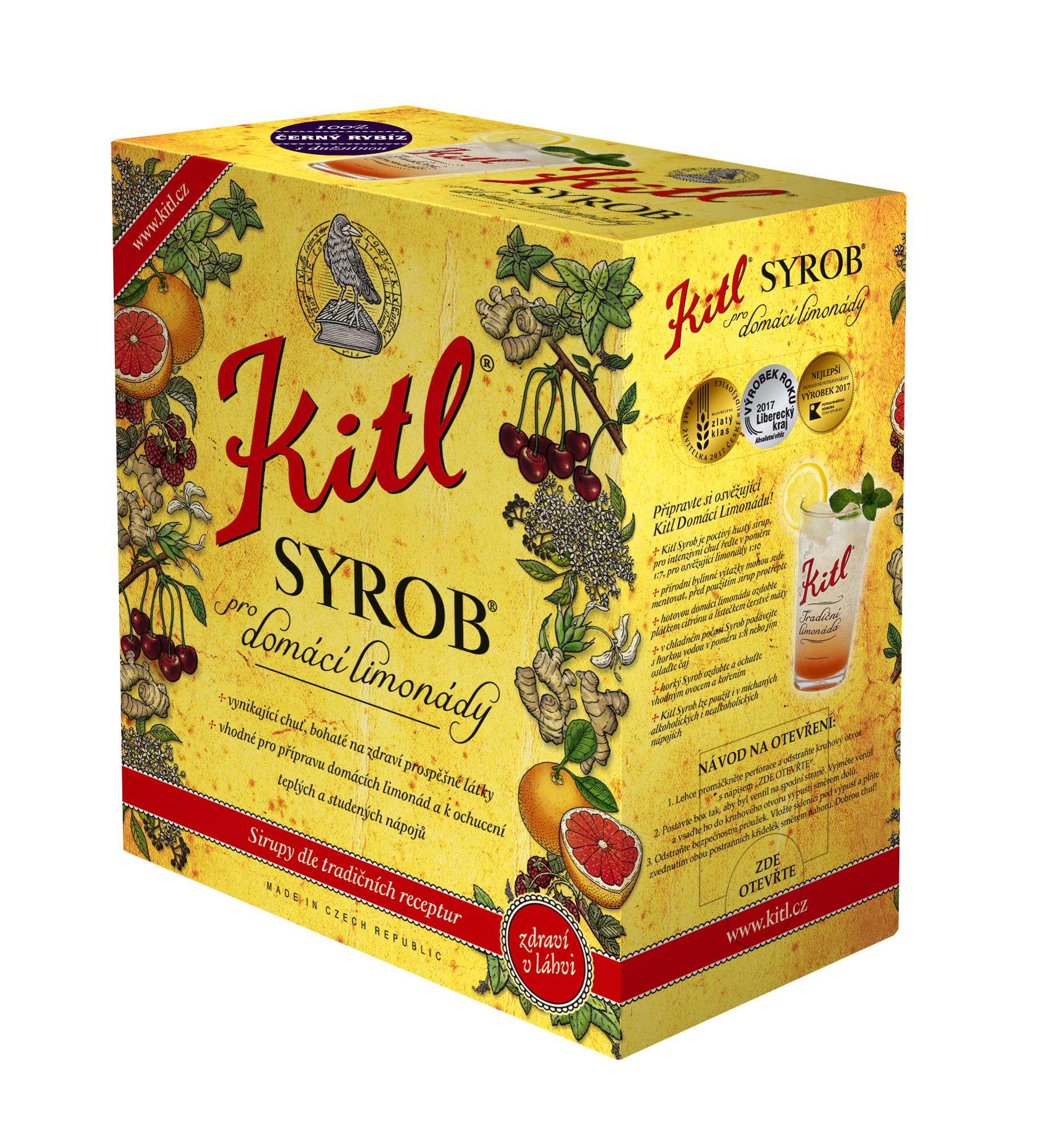 Syrob Černý Rybíz - černorybízový sirup 5l Kitl - velké balení