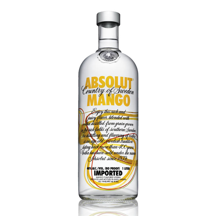 Absolut mango 40% 1 l (holá láhev)