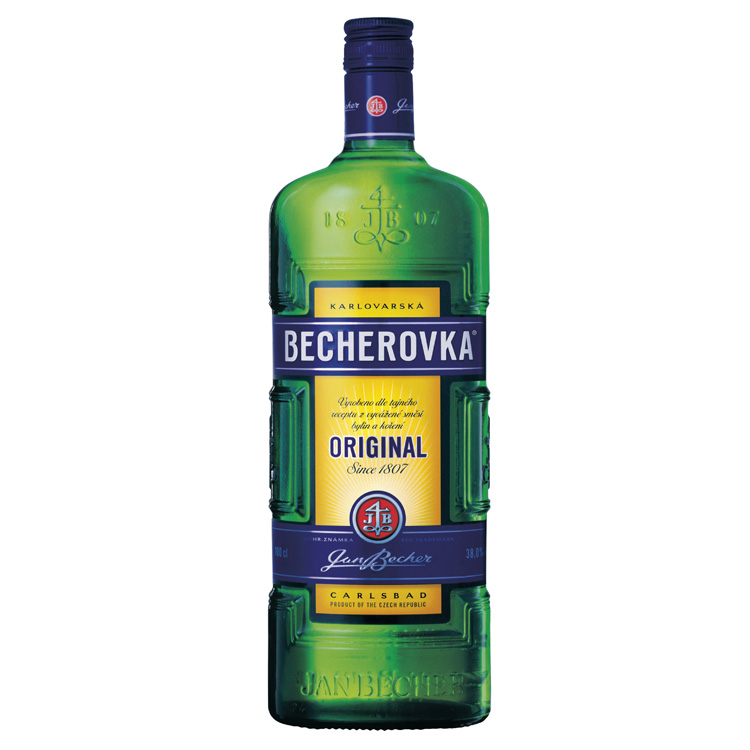 Jan Becher Becherovka 38% 1 l (holá láhev)
