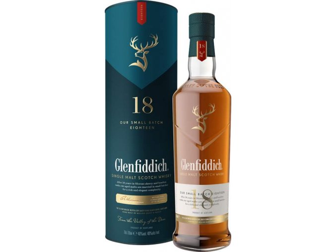 Glenfiddich 18y 40% 0,7 l (tuba)